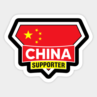 China Super Flag Supporter Sticker